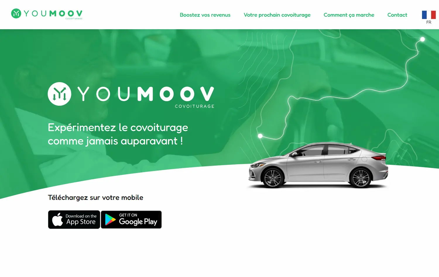 Youmoov Landing page by UXDev